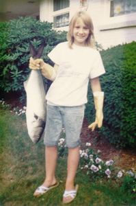 Birgit Weisshuhn with large bluefish