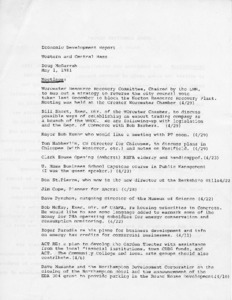 Economic Development - Western and Central Massachusetts May 1, 1981