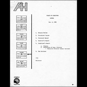 Meeting materials for November 03, 1982