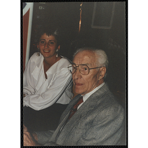 An older man and a woman seated at a Boys & Girls Club Awards Night