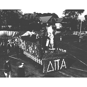 Alice in Wonderland float at the Homecoming Parade