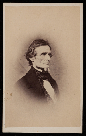 Reproduction of a studio portrait of Jeffeson Davis, Boston, Mass., ca. 1861