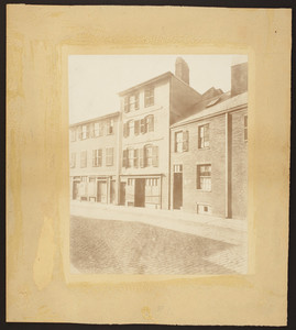 Exterior view of the Stoddard House and adjacent dwellings, Prince Street