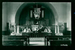 Interior view of the Methodist Episcopal Church, Shrewsbury, Mass., undated
