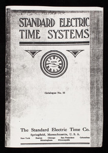 Standard Electric Time systems, catalogue no. 35, The Standard Electric Time Co., Springfield, Mass.