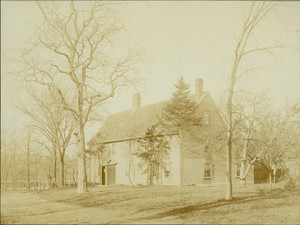 Exterior view of the front and side of the Pierce House, Dorchester, Mass., undated