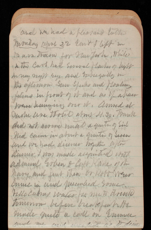 Thomas Lincoln Casey Notebook, March 1895-July 1895, 062, and we had a pleasant talk