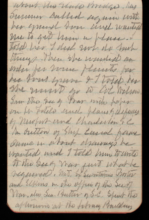 Thomas Lincoln Casey Notebook, May 1893-August 1893, 06, about the state bridge