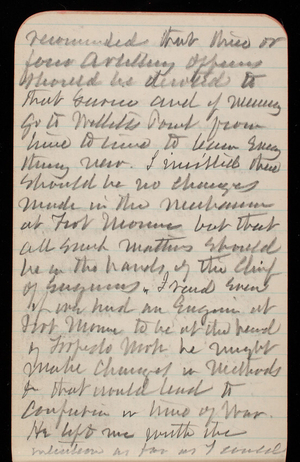 Thomas Lincoln Casey Notebook, November 1888-January 1889, 09, reminded that three or