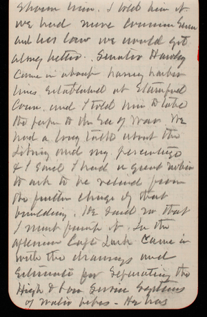 Thomas Lincoln Casey Notebook, November 1889-January 1890, 10, shown him. I told him if