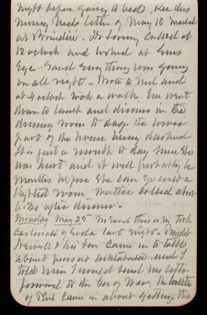 Thomas Lincoln Casey Notebook, May 1891-September 1891, 06, right before going to bed