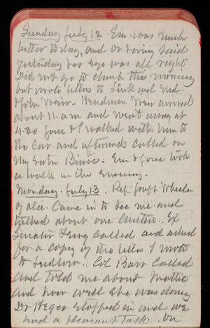 Thomas Lincoln Casey Notebook, May 1891-September 1891, 55, Sunday July 12