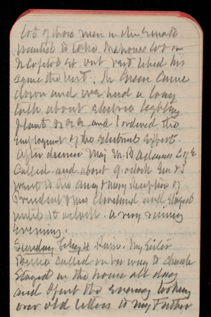 Thomas Lincoln Casey Notebook, November 1893-February 1894, 89, lot of there seen in the Senate