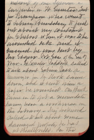 Thomas Lincoln Casey Notebook, November 1893-February 1894, 70, interest of one [illegible]