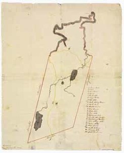 Manuscript map of the town of Weymouth, circa 1800
