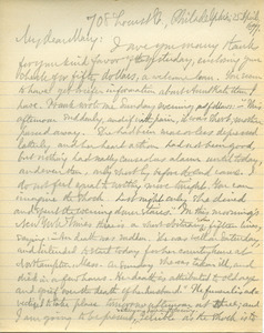 Letter from Benjamin Smith Lyman to Mary Lyman