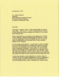 Letter from Mark H. McCormack to Robert Anderson