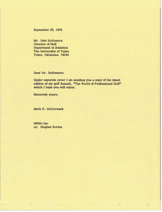Letter from Mark H. McCormack to Dale McNamara