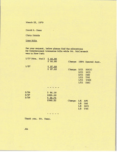 Memorandum from Chris Hatala to David A. Rees