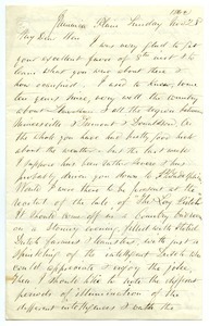 Letter from Joseph Lyman to Benjamin Smith Lyman