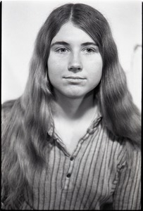 Half-length studio portrait of Irene White