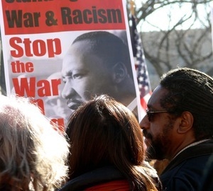 Protesters on the National Mall, marching against the War in Iraq
