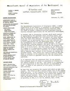 Letter from Elmer C. Bartels to members of the MCOH