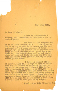 Letter from W. E. B. Du Bois to George W. Mitchell