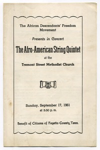 Afro-American string quartet program