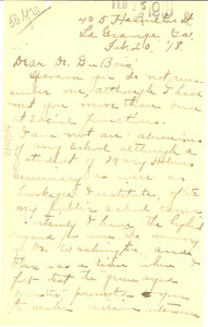 Letter from D. K. Harrison to W. E. B. Du Bois