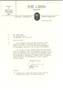 Letter from Crisis to Harry Ronis