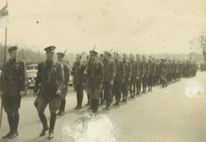 ROTC members in parade formation