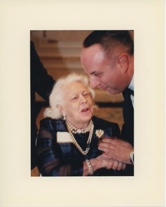 George A. Vecchione congratulates Margaret Milbank Bogert