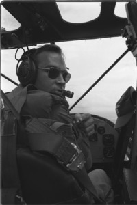 Pilot Robert Norman in Cessna.