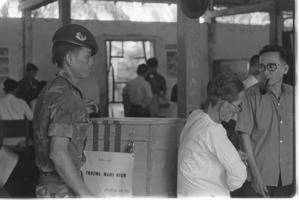 Soldier voting; Luong Hoa village.