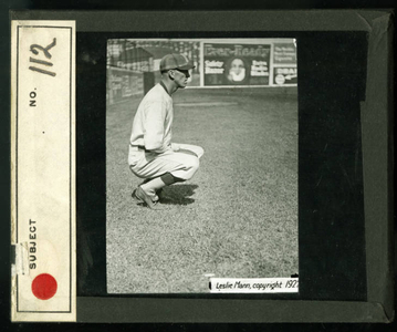Leslie Mann Baseball Lantern Slide No. 112