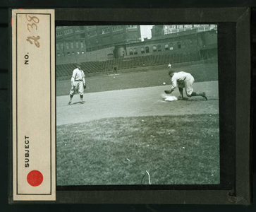 Leslie Mann Baseball Lantern Slide, No. 238