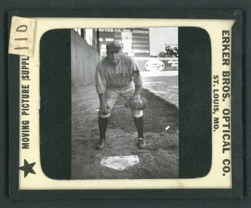 Leslie Mann Baseball Lantern Slide, No. 110