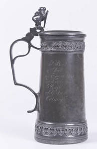 A Historical Engraved 4F Pewter Stein