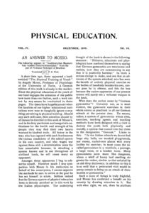 Physical Education, December, 1895