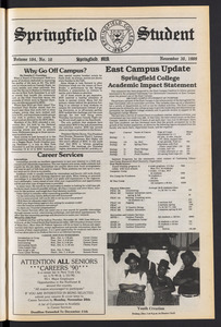 The Springfield Student (vol. 104, no. 10) Nov. 30, 1989