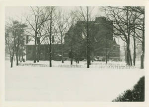 Judd Gymnasia in winter, c. 1947
