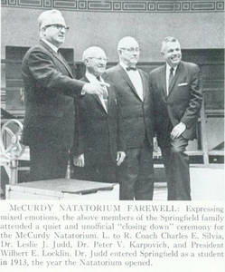 McCurdy Natatorium Farewell, 1968