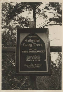 Cathedral of Living Trees Sign