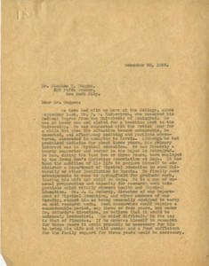 Letter from Springfield College to Stephen T. Duggan, December 22, 1925