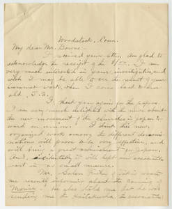 Undated Letter from Hyozo Omori to Jacob T. Bowne