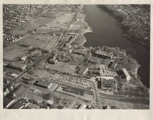 Aerial photograph of Springfield College, Nov. 12, 1962
