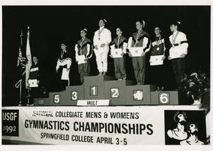 1992 USGF women's gymnastics championship award ceremony for vault