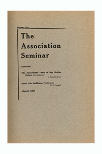 The Association Seminar (vol. 23 no. 5), February 1915