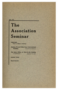 The Association Seminar (vol. 24 no. 10), July 1916